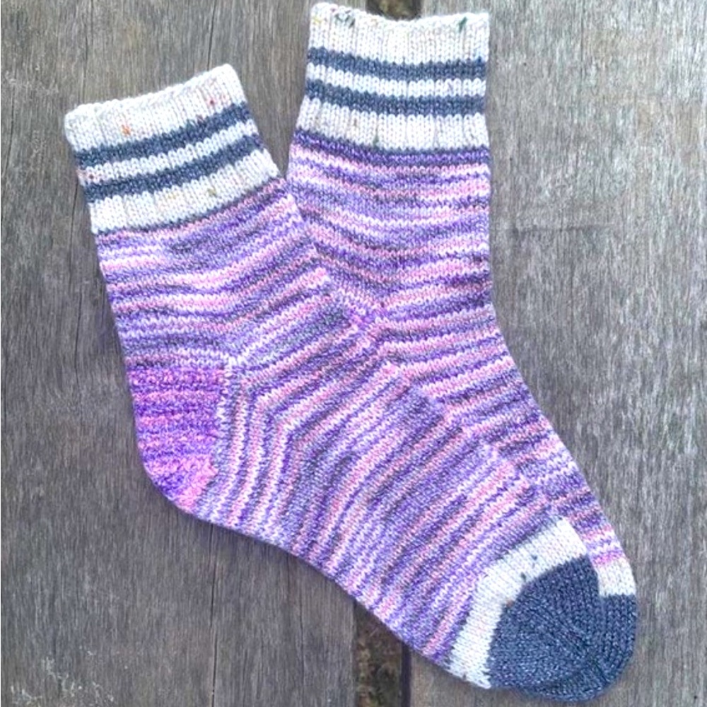 Purple Handmade Socks